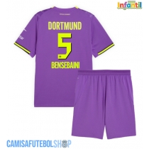 Camisa de time de futebol Borussia Dortmund Ramy Bensebaini #5 Replicas 3º Equipamento Infantil 2026-27 Manga Curta (+ Calças curtas)